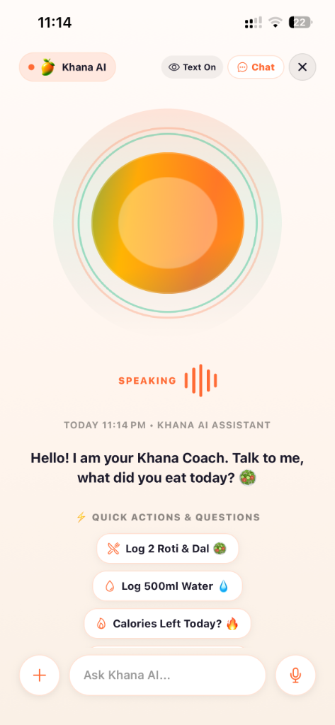 Khana AI Voice Log Assistant