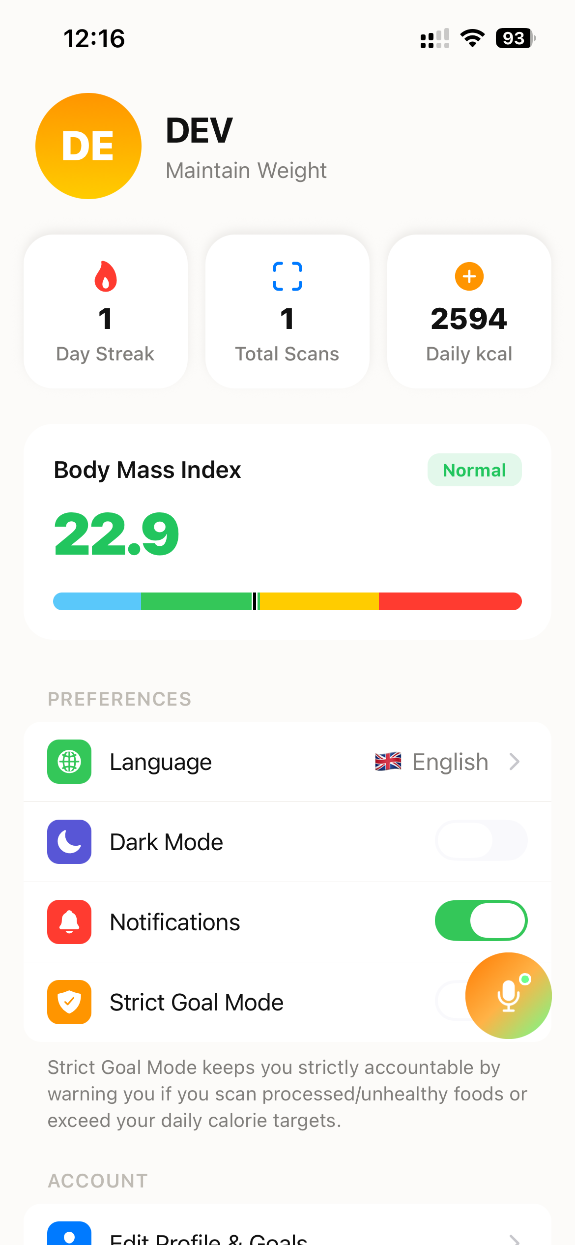 Khana AI premium dashboard preview